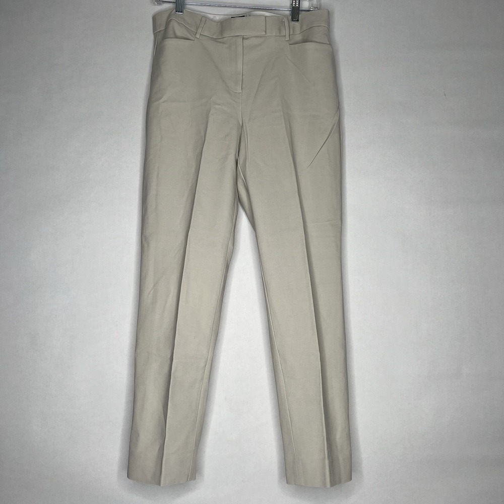Talbots Hampshire Pants Womens 8 Lt Khaki Curvy Chino 32‎ X 28" Slacks Workwear